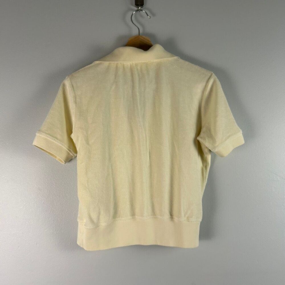 Sporty & Rich Terry Cloth Monogram Polo Shirt XS - Picture 7 of 11